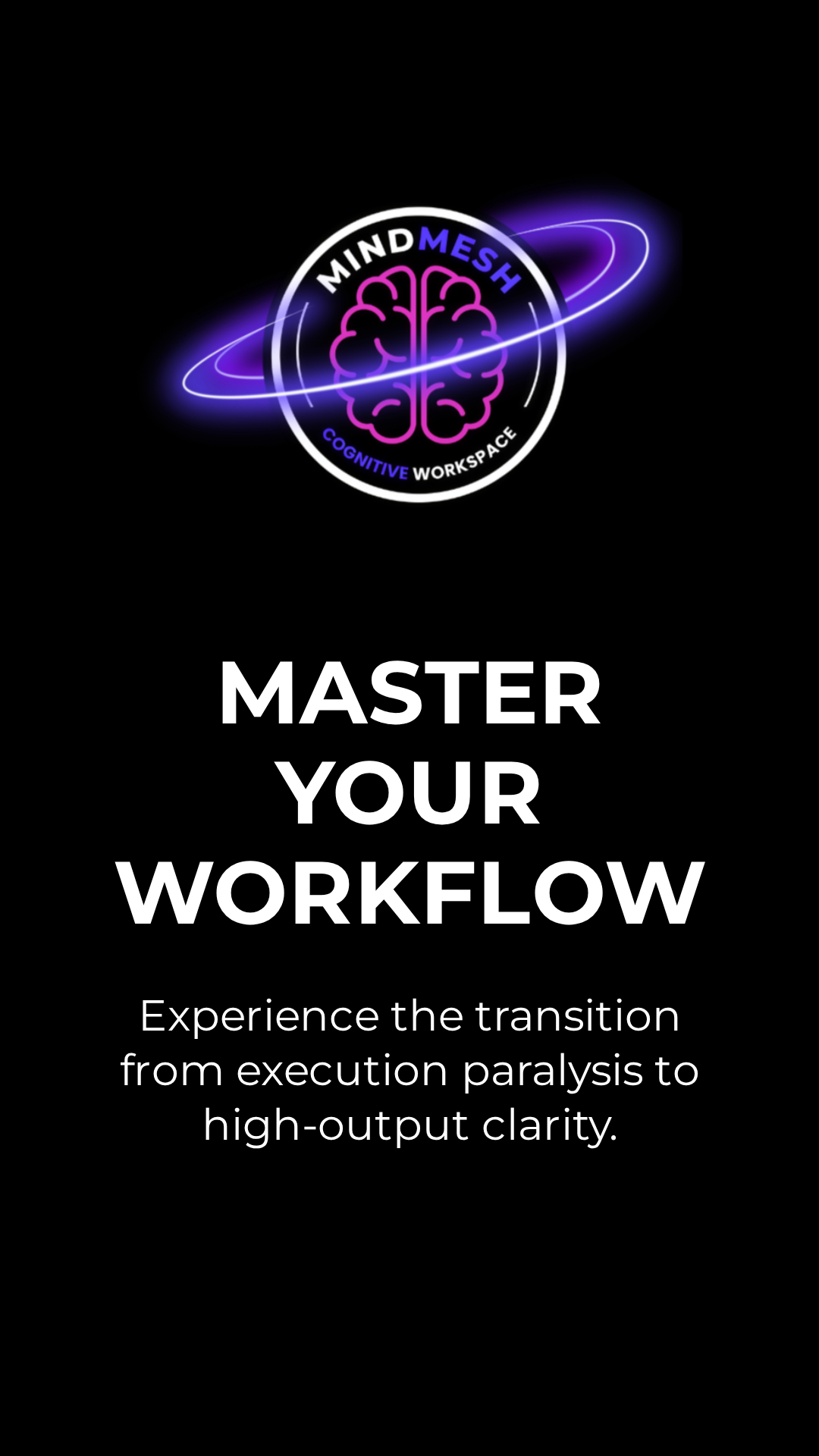 MindMesh workflow artwork comparing connected AI work with traditional productivity stacks.