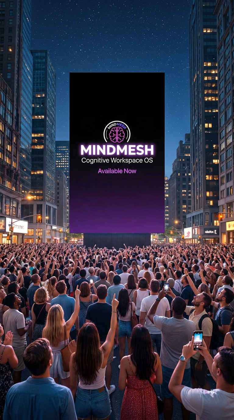 MindMesh visual focused on meeting follow-up continuity.