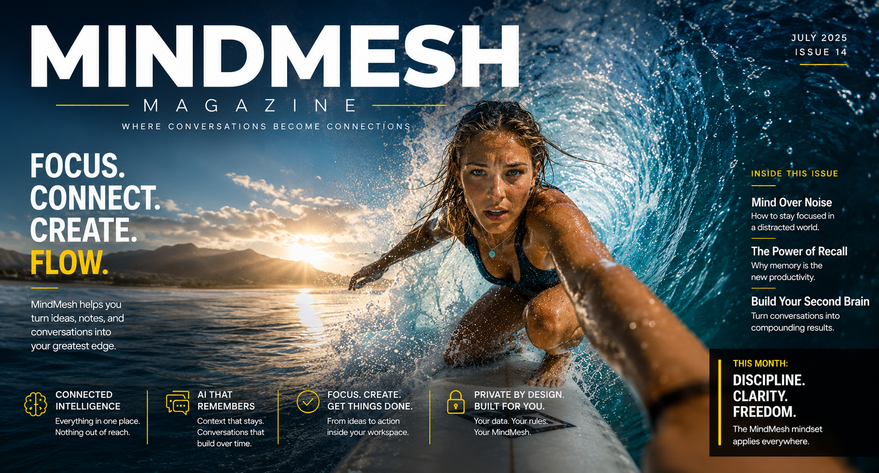 MindMesh Magazine Summer 2024 Issue 07 cover for Work Intelligently. Grow Effortlessly.